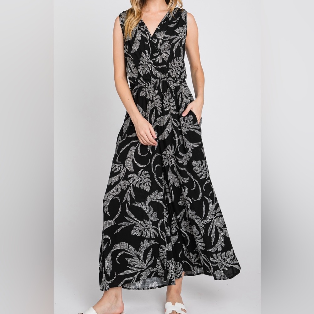 Black Mahina style floral jumpsuit Final Touch